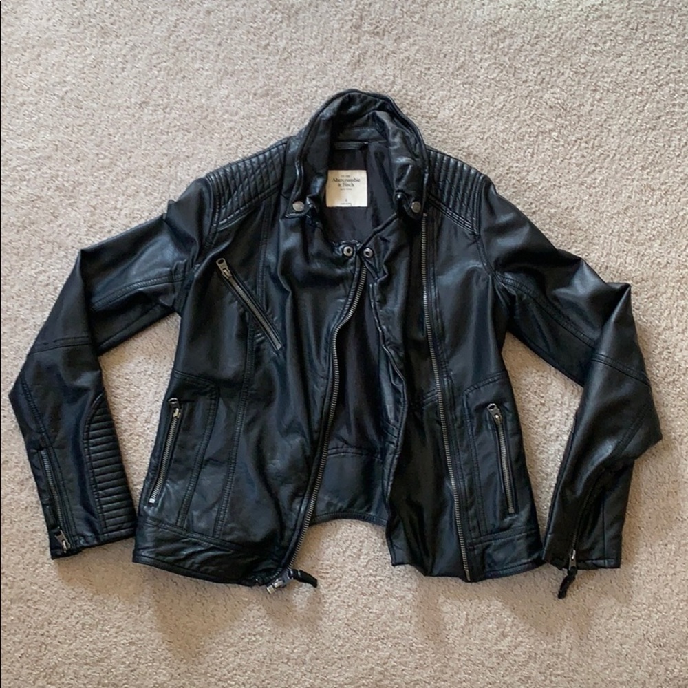 Abercrombie leather jacket